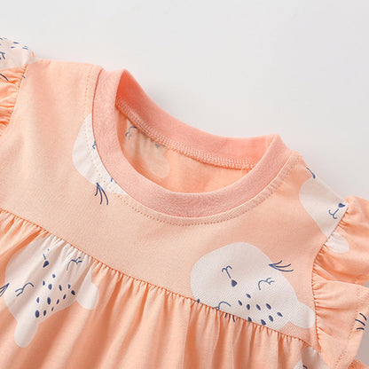 Summer Baby Kids Cartoon Leopards Pattern Top and Pink Shorts Clothing Set for Girls, MyKids-USA®, Baby & Toddler Outfits, MyKids-USA -  -  -  -  -  -  - 