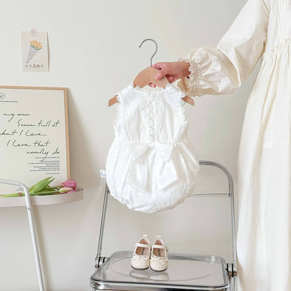 Summer Arrival Baby Girls Cute Solid Color Sleeveless Flowers Embroidered Onesies, MyKids-USA®, Baby One-Pieces, MyKids-USA -  -  -  -  -  -  - 