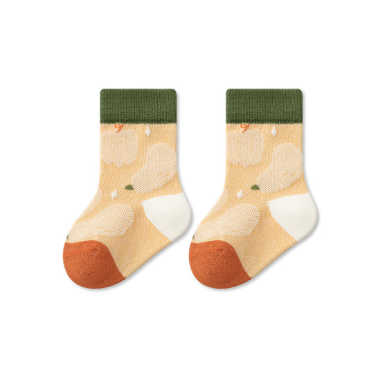 Autumn Baby Unisex Breathable Color Patchwork Anti-slip Socks, MyKids-USA®, Baby & Toddler Socks & Tights, MyKids-USA - Size/Age - S (0-1Y) - Color - Apricot -  -  - TR2511112355-A