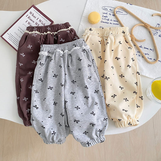 Autumn and Spring Arrival Casual American Style Butterfly-bows Pattern Pants for Girls, MyKids-USA®, Baby & Toddler Bottoms, MyKids-USA -  -  -  -  -  -  - .