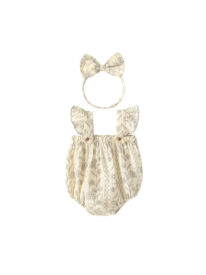 Summer Arrival Baby Girls Sleeveless Floral Pattern Strap Bodysuit, MyKids-USA®, Baby & Children's One-Pieces, MyKids-USA -  -  -  -  -  -  - .