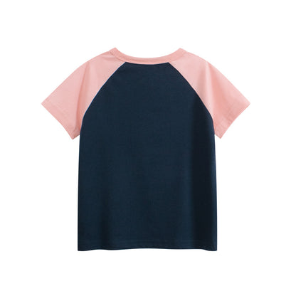 Summer Girls’ Cartoon Star Printed T-shirt in European and American Style, MyKids-USA®, Baby & Toddler Tops, MyKids-USA -  -  -  -  -  -  - 