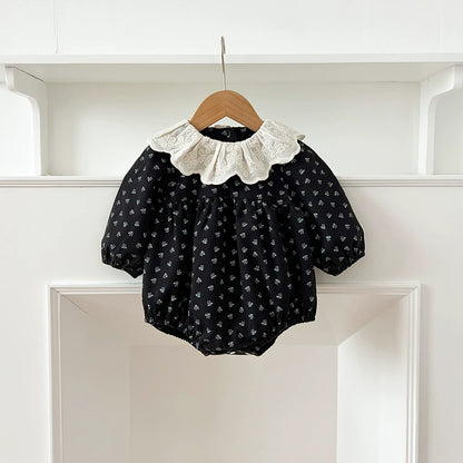 Autumn Baby Girls French Style Vintage Flowers Pattern Long-sleeved Onesies and Dress – Princess Sister Matching Set, MyKids-USA®, Baby & Toddler Dresses, MyKids-USA -  -  -  -  -  -  - 