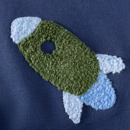 Autumn Arrival Kids Boys Rocket and Planet Cartoon Pattern Crew Neck Long Sleeves Top Sweatshirt, MyKids-USA®, Sweatshirts, MyKids-USA -  -  -  -  -  -  - 