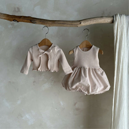 Autumn and Spring Baby Kids Girls Long Sleeves Solid Color Coat and Sleeveless Dress Clothing Set, MyKids-USA®, Baby & Toddler Outfits, MyKids-USA -  -  -  -  -  -  - .