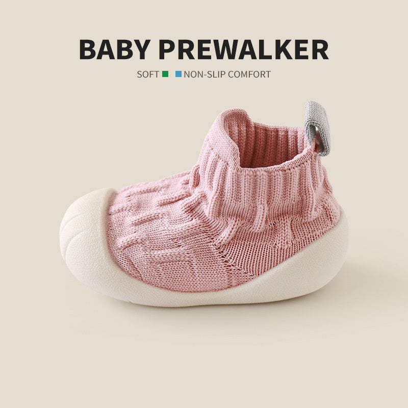 Spring and Autumn Baby Unisex Patchwork Jacquard Pattern Toddler Soft-Sole Walking Shoes, MyKids-USA®, First Steps & Crawlers, MyKids-USA - Size/Age - insole length 11.50 cm - Color - Pink -  -  - TR2511140100-E