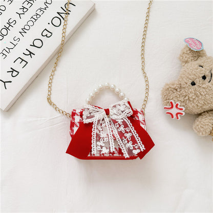 Stylish And Versatile Carry-On Girls Portable Red Crossbody Handbag, MyKids-USA®, Handbags, MyKids-USA - Size/Age - Average Size (3-8Y) - Color - White -  -  - TR2403232333-N