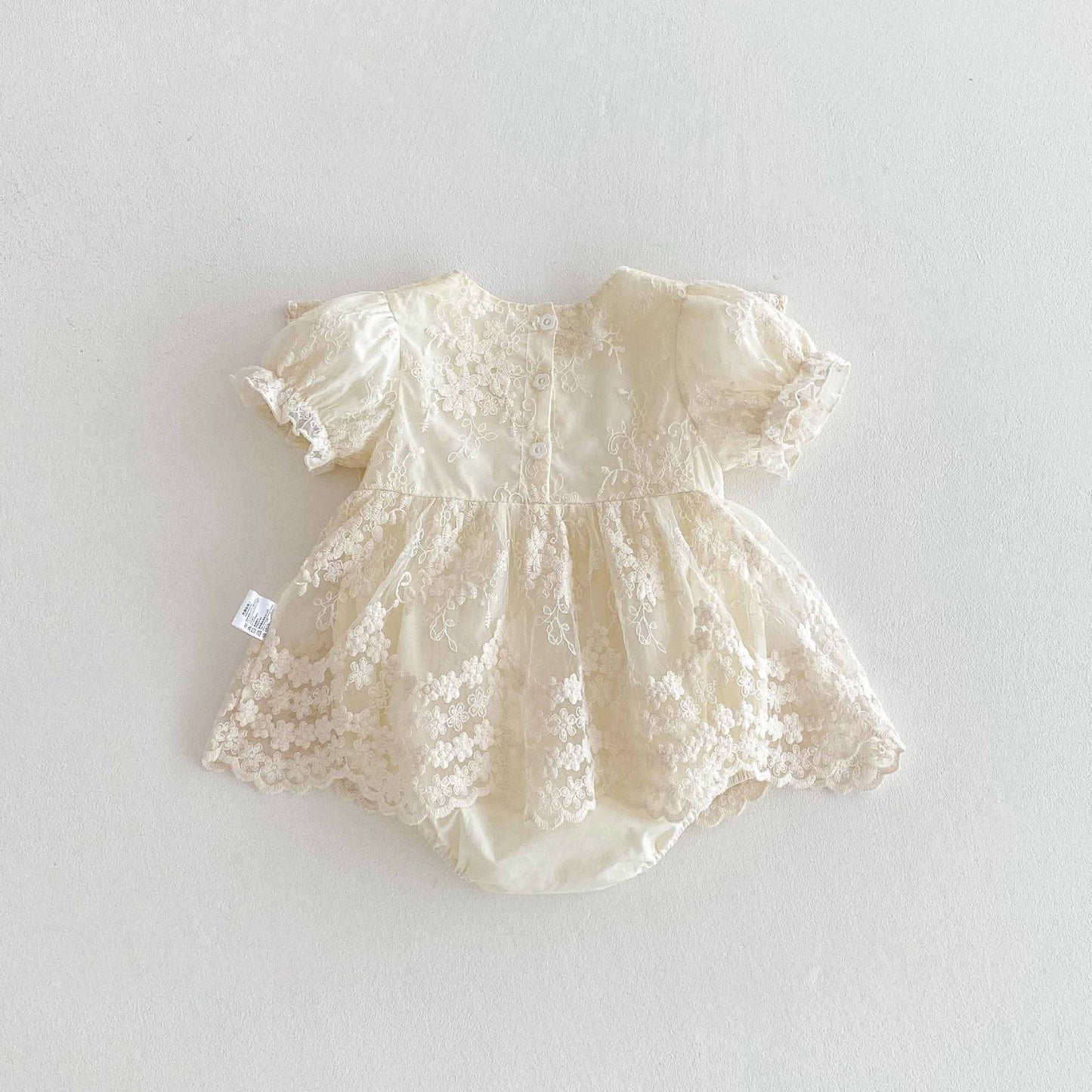 Summer Arrival Baby Girls Cute Solid Color Short Sleeves Floral Tulle Patchwork Dress Design bodysuit, MyKids-USA®, Baby One-Pieces, MyKids-USA -  -  -  -  -  -  - .