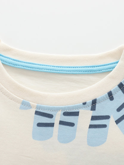 Arrival Summer Baby Kids Boys Short Sleeves Cartoon Pattern T-shirt and Shorts Clothing Set