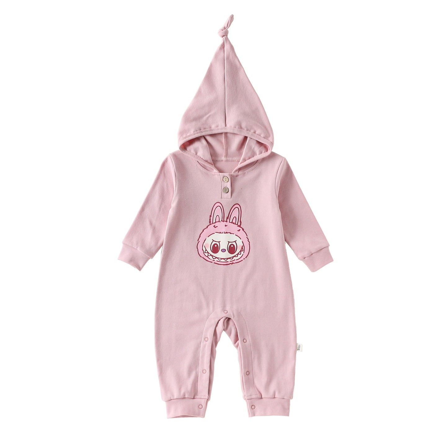 Autumn Arrival Baby Unisex Long Sleeves Cartoon Pattern Hooded Rompers, MyKids-USA®, Baby One-Pieces, MyKids-USA - Size/Age - 66 (3-6M) - Color - Pink -  -  - TR2509062156-C