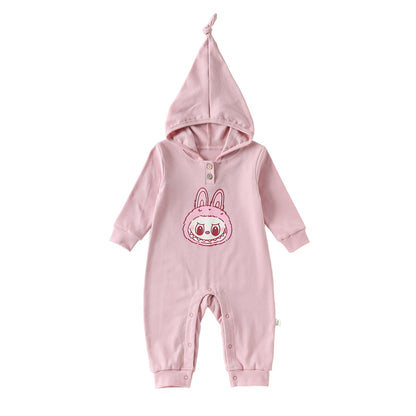 Autumn Arrival Baby Unisex Long Sleeves Cartoon Pattern Hooded Rompers, MyKids-USA®, Baby One-Pieces, MyKids-USA - Size/Age - 66 (3-6M) - Color - Pink -  -  - TR2509062156-C