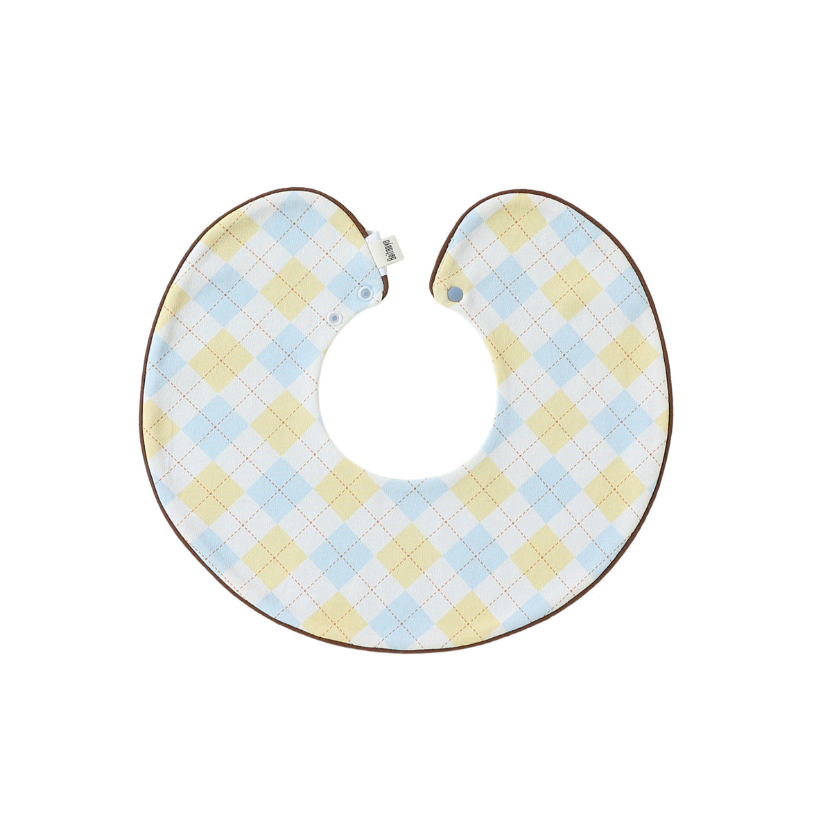 MyKids-USA® Adorable Geometric Pattern Snap-on Round Shaped Bib