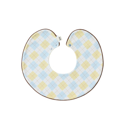 MyKids-USA® Adorable Geometric Pattern Snap-on Round Shaped Bib