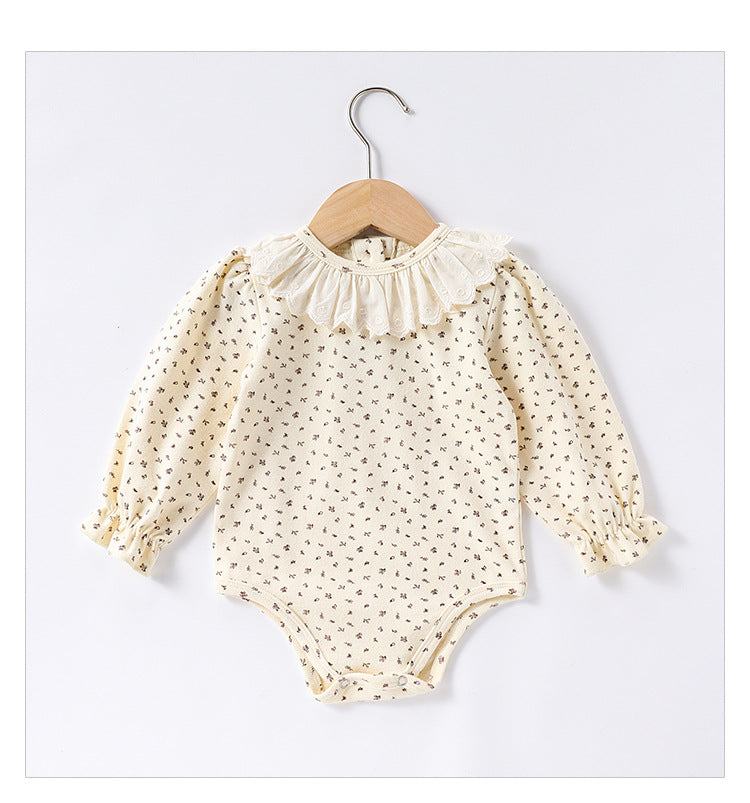 pring Baby Kids Girls Floral Pattern Long Sleeves Onesies and Top Shirt – Sister Matching Set, MyKids-USA®, Baby & Toddler Outerwear, MyKids-USA - Size/Age - 66 (3-6M) - Color - Beige -  -  - TR2410171646-B