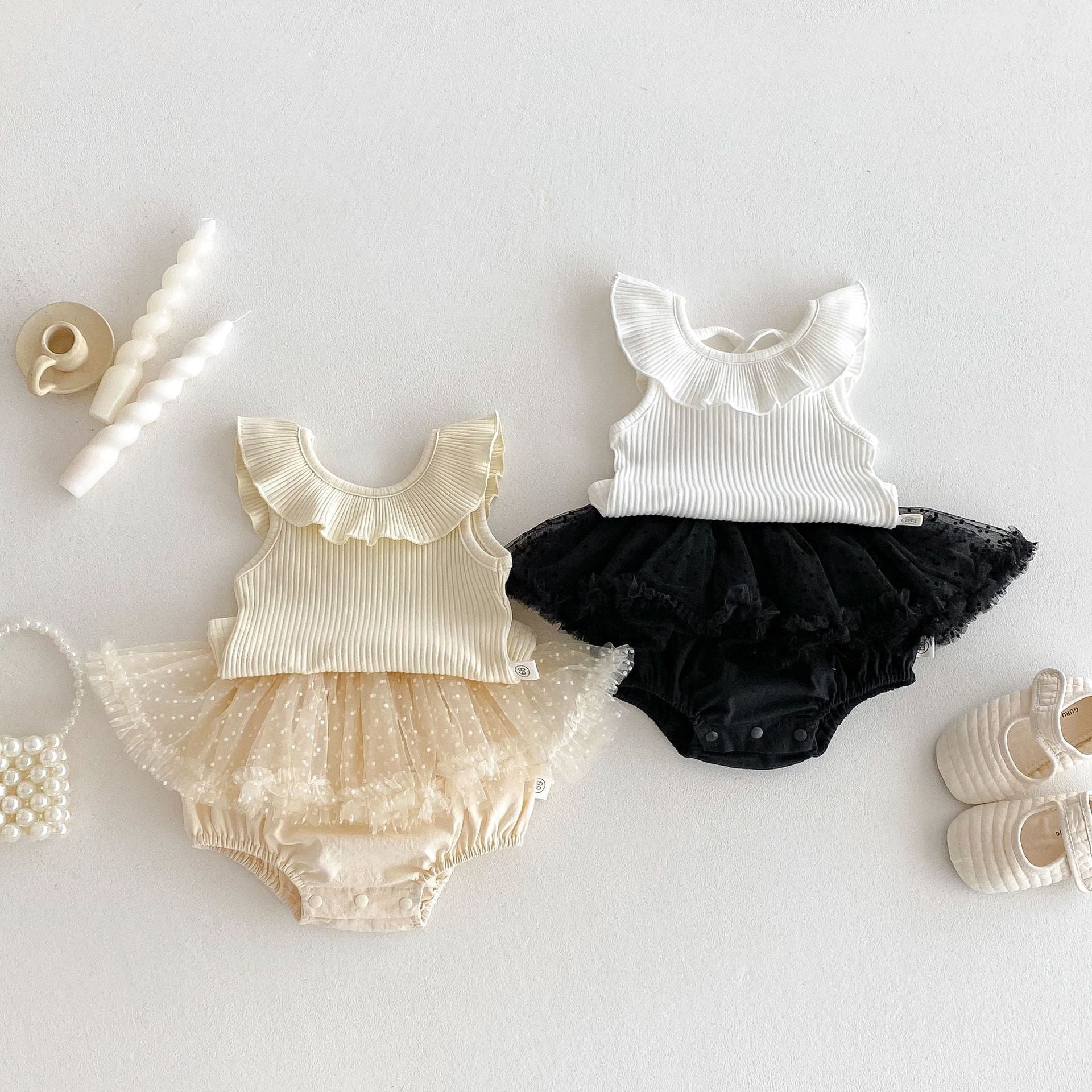 Summer Hot Selling Baby Girls Sleeveless Solid Color Vest and Tulle Patchwork Bloomers Clothing Set, MyKids-USA®, Baby & Toddler Outfits, MyKids-USA -  -  -  -  -  -  - 