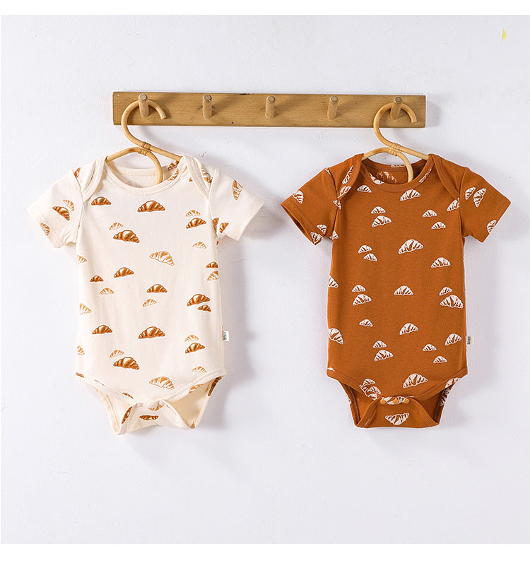 Summer Arrival Baby Cute Cartoon Bread Pattern Short Sleeves Onesies, MyKids-USA®, Baby One-Pieces, MyKids-USA -  -  -  -  -  -  - 