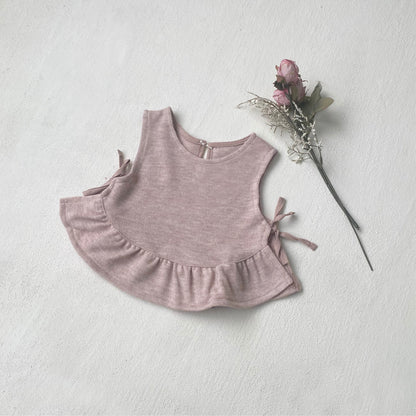 MyKids-USA® Design Autumn Baby Kids Girls Sleeveless Solid Color Plain Vest