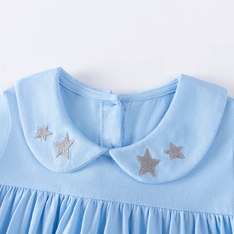 Autumn and Spring Arrival Stars and Animals Cartoon Pattern Long Sleeves Dress for Stylish Girls, MyKids-USA®, Baby & Toddler Dresses, MyKids-USA -  -  -  -  -  -  - 