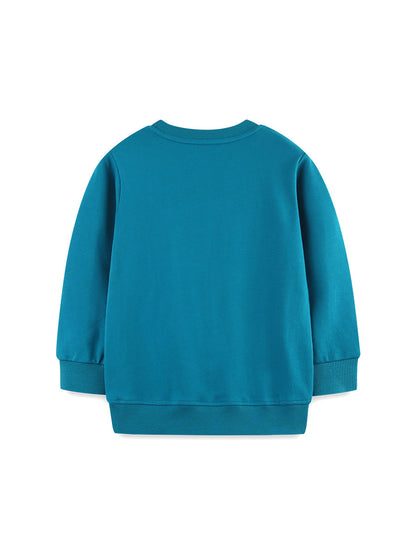 Autumn and Spring Arrival Animals Cartoon Pattern Long Sleeves Sweatshirt for Stylish Girls