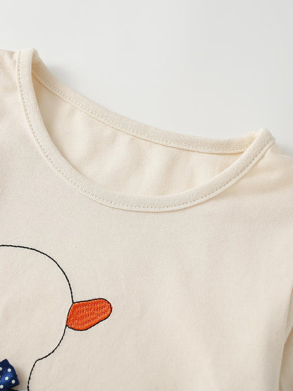 MyKids-USA® Spring and Autumn Baby Kids Girls Cartoon Pattern Long Sleeves Top