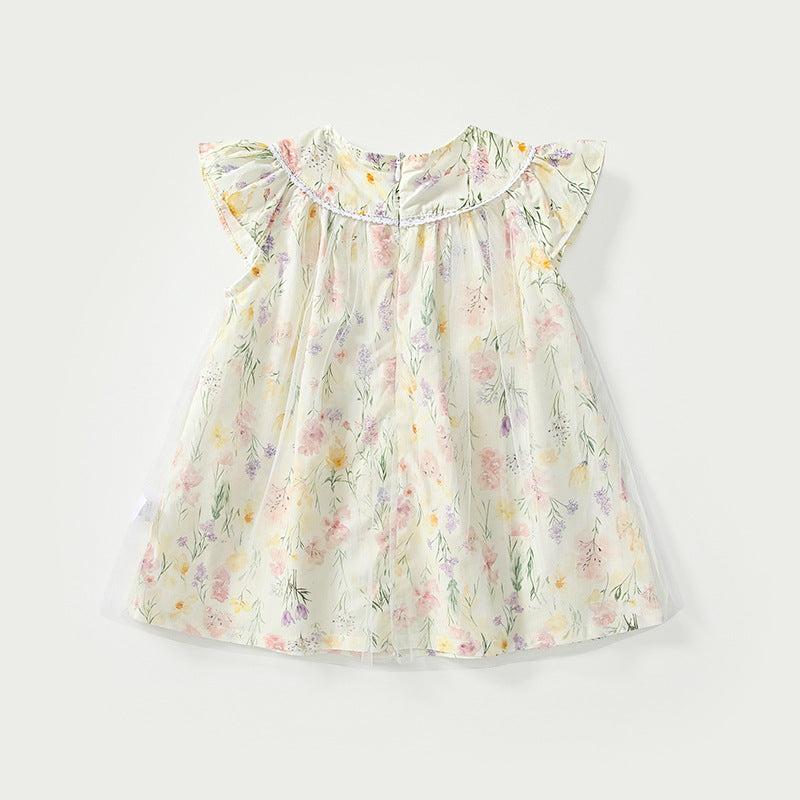 Summer Arrival Baby Girls Cute Butterfly and Floral Pattern Fly Sleeves Dress, MyKids-USA®, Baby & Toddler Dresses, MyKids-USA -  -  -  -  -  -  - 