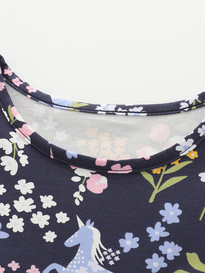 Summer Baby Kids Girls Short Sleeves Flowers and Cartoon Pattern Dress, MyKids-USA®, Baby & Children's Dresses, MyKids-USA -  -  -  -  -  -  - .