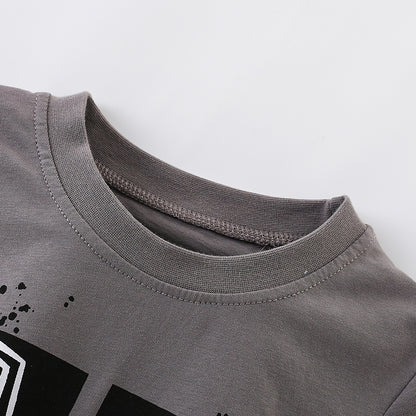 Summer Arrival Boys’ Engineering Vehicles Cartoon Pattern T-shirt in European and American Style, MyKids-USA®, Baby & Toddler Tops, MyKids-USA -  -  -  -  -  -  - 