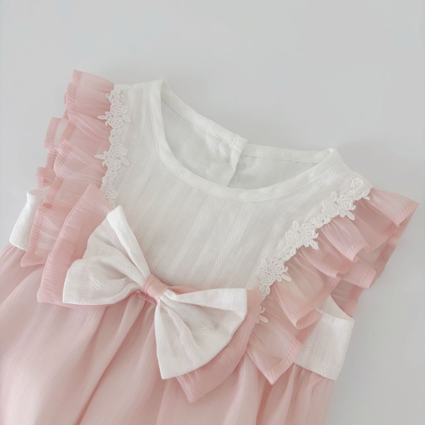 Summer  Arrival Fly Sleeves Flowers Pattern Butterfly-bow Decorated Onesies for Stylish Girls, MyKids-USA®, Baby One-Pieces, MyKids-USA -  -  -  -  -  -  - 