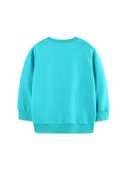 Autumn and Spring Arrival Animals Cartoon Pattern Long Sleeves Pullover for Stylish Girls