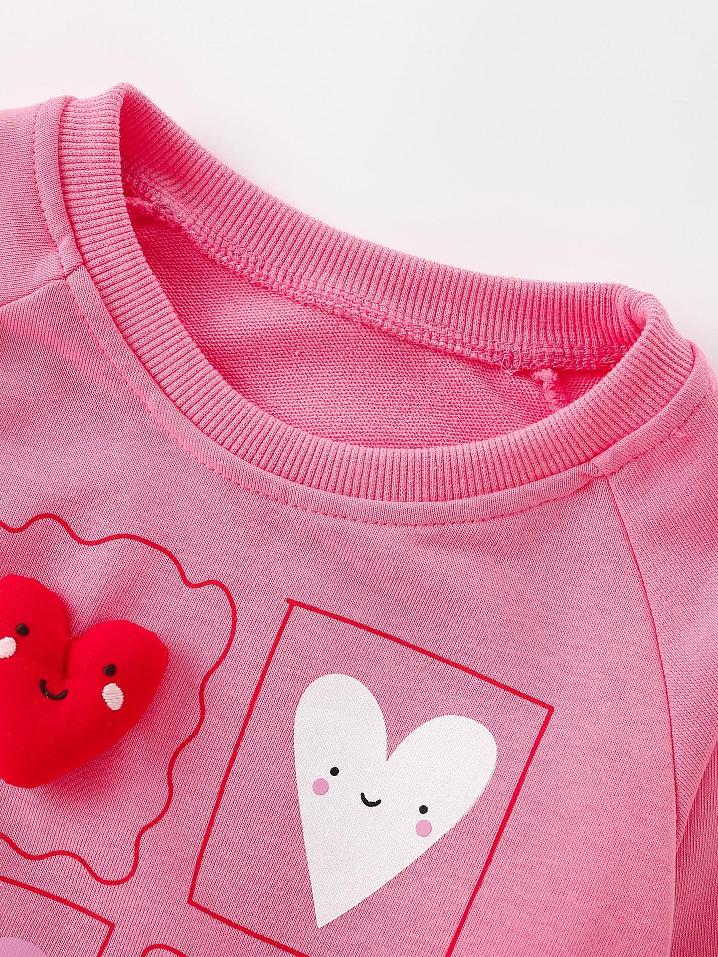 MyKids-USA® Winter and Autumn Baby Kids Girls Hearts Cartoon Pattern Long Sleeves Sweatshirt and Plaid Pants Clothing Set