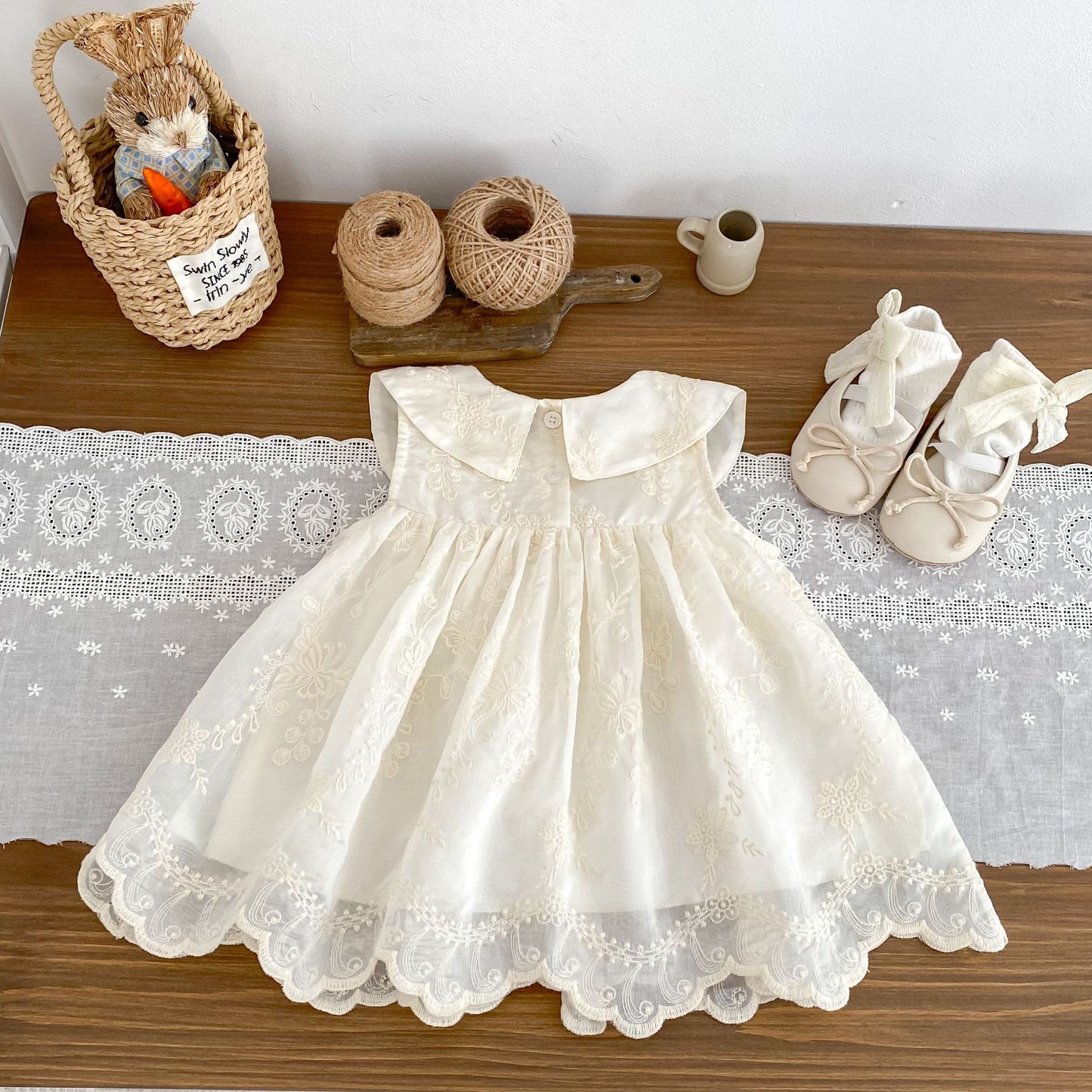 Summer Arrival Sleeveless Flowers Embroidered Pattern Dress for Stylish Girls, MyKids-USA®, Baby & Toddler Dresses, MyKids-USA -  -  -  -  -  -  - 