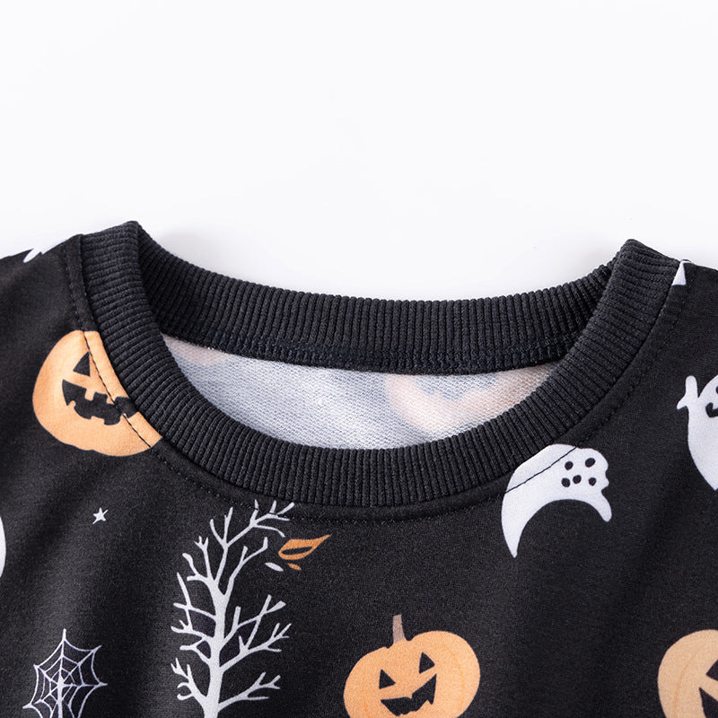 Spring and Autumn Baby Kids Boys Halloween Cartoon Pattern Long Sleeves Top and Plain Pants Casual Clothing Set, MyKids-USA®, Baby & Toddler Outfits, MyKids-USA -  -  -  -  -  -  - 