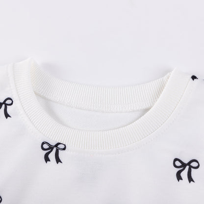 Spring and Autumn Girls Butterfly-bows Pattern Long Sleeves Top and Color Patchwork Pants Clothing Set, MyKids-USA®, Baby & Toddler Outfits, MyKids-USA -  -  -  -  -  -  - 