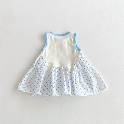 Summer Arrival Baby Girls Sleeveless Dots Pattern Color Patchwork Dress, MyKids-USA®, Baby & Toddler Dresses, MyKids-USA -  -  -  -  -  -  - .