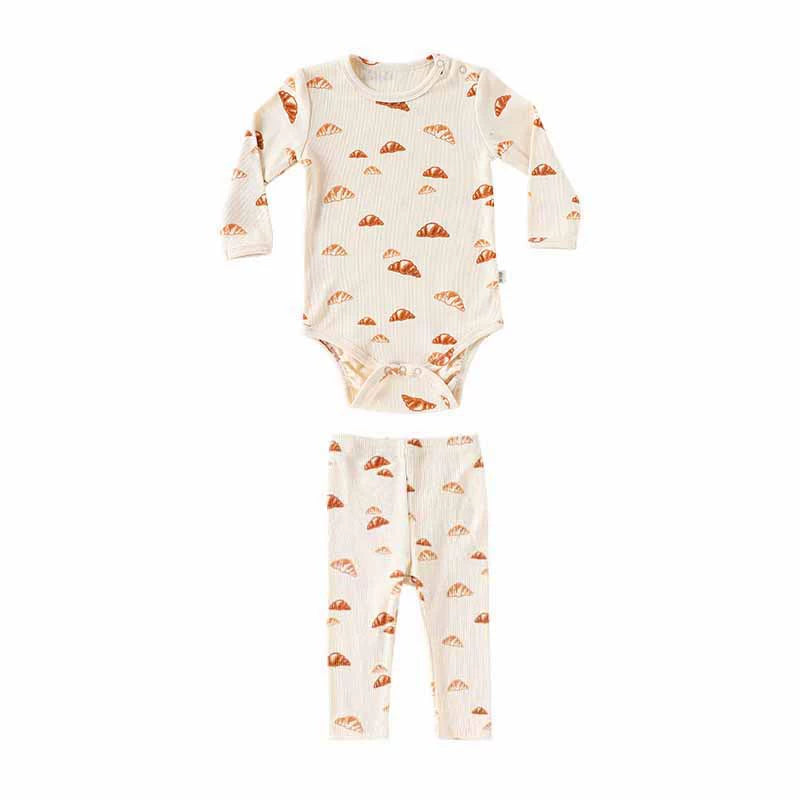 Autumn Arrival Baby Unisex Long Sleeves Geometric Pattern Crew Neck Onesies and Pants Clothing Sets, MyKids-USA®, Baby & Toddler Outfits, MyKids-USA - Size/Age - 66 (3-6M) - Color - Beige -  -  - TR2508272249-A