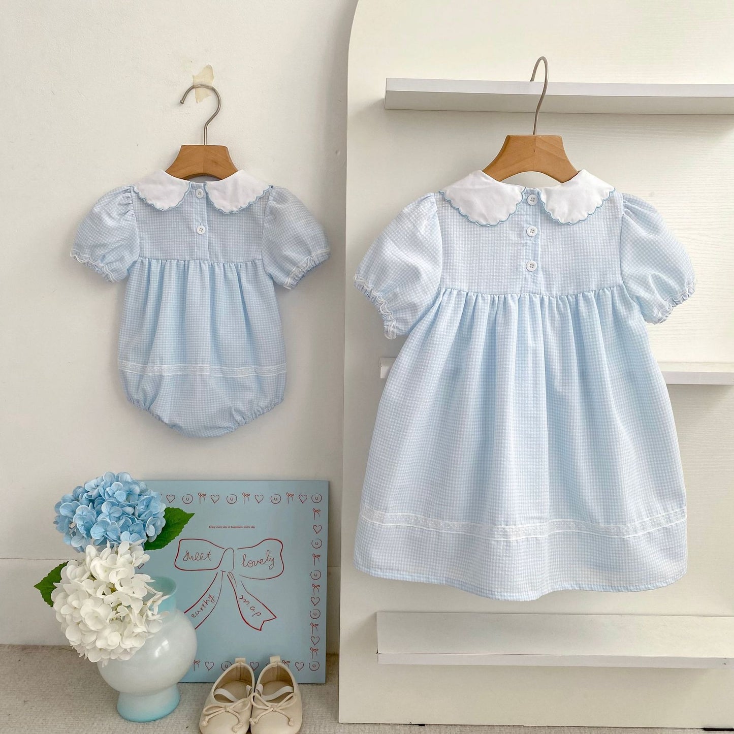 Summer Girls Plaid Pattern Color Patchwork Onesies and Dress – Princess Sister Matching Set, MyKids-USA®, Baby & Children's Outfits, MyKids-USA -  -  -  -  -  -  - .