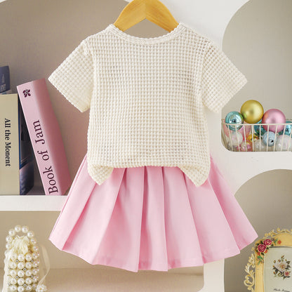 Arrival Summer Baby Kids Girls Short Sleeves Fruits Pattern T-shirt and Pink Skirt Clothing Set, MyKids-USA®, Baby & Children's Outfits, MyKids-USA -  -  -  -  -  -  - .