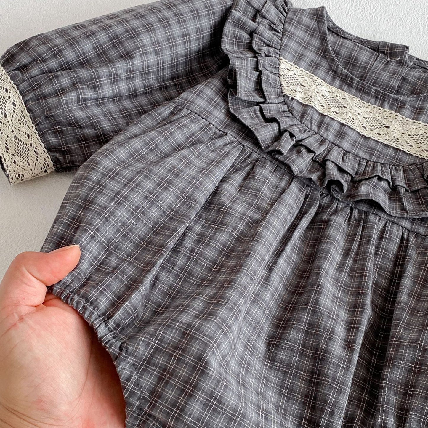 Autumn Arrival Baby Girls Long Sleeves Plaid Pattern Vintage Onesies, MyKids-USA®, Baby One-Pieces, MyKids-USA -  -  -  -  -  -  - 