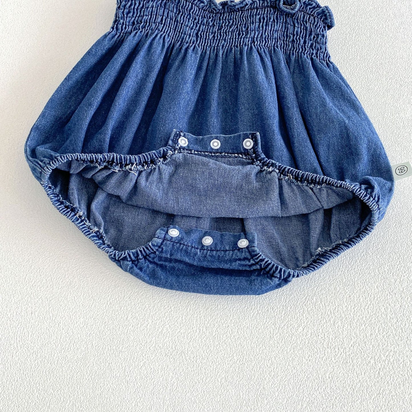 Summer Arrival Baby Girls Sleeveless Solid Color Navy Blue Strap Bodysuit