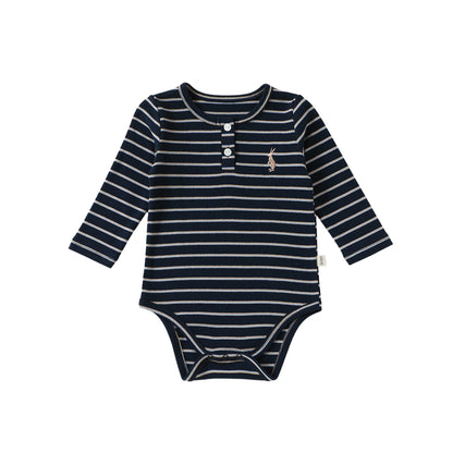MyKids-USA® Autumn Arrival Baby Kids Long Sleeves Striped Pattern Bodysuit