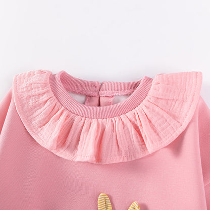 Winter and Autumn Girls Rabbits Cartoon Pattern Long Sleeves Sweatshirt and Plain Pants Clothing Set, MyKids-USA®, Baby & Toddler Outfits, MyKids-USA -  -  -  -  -  -  - 