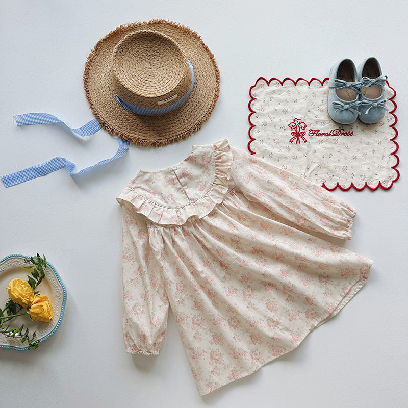 Arrival Baby Kids Girls Floral Pattern Long Sleeves Crew Neck Dress, MyKids-USA®, Baby & Toddler Dresses, MyKids-USA -  -  -  -  -  -  - 