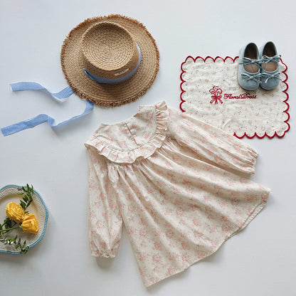 Arrival Baby Kids Girls Floral Pattern Long Sleeves Crew Neck Dress, MyKids-USA®, Baby & Toddler Dresses, MyKids-USA -  -  -  -  -  -  - 