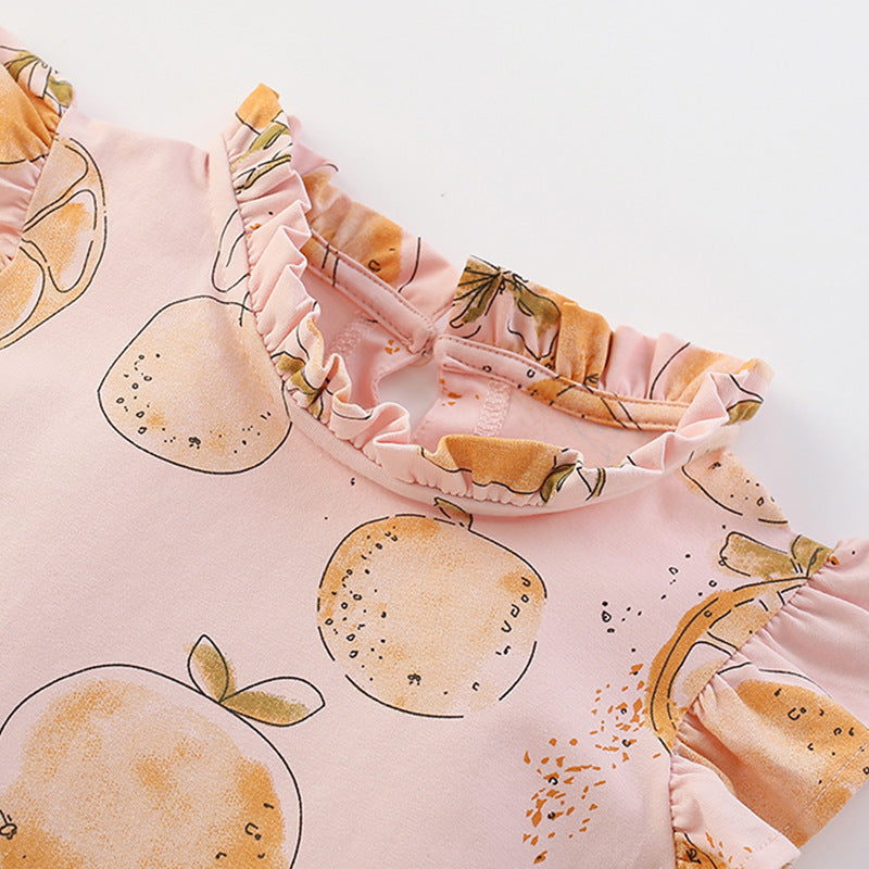 Summer Arrival Fruits Pattern Fly Sleeves Dress for Stylish Girls, MyKids-USA®, Baby & Toddler Dresses, MyKids-USA -  -  -  -  -  -  - 