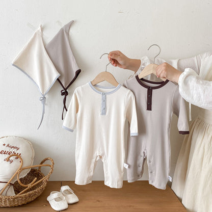 Autumn Arrival Baby Unisex Long Sleeves Color Patchwork Rompers, MyKids-USA®, Baby One-Pieces, MyKids-USA -  -  -  -  -  -  - 