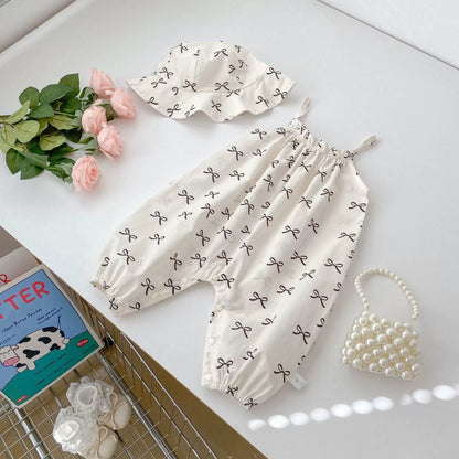 Summer Arrival Baby Girls Cute Sleeveless Strap Rompers with Hat, MyKids-USA®, Baby One-Pieces, MyKids-USA -  -  -  -  -  -  - 