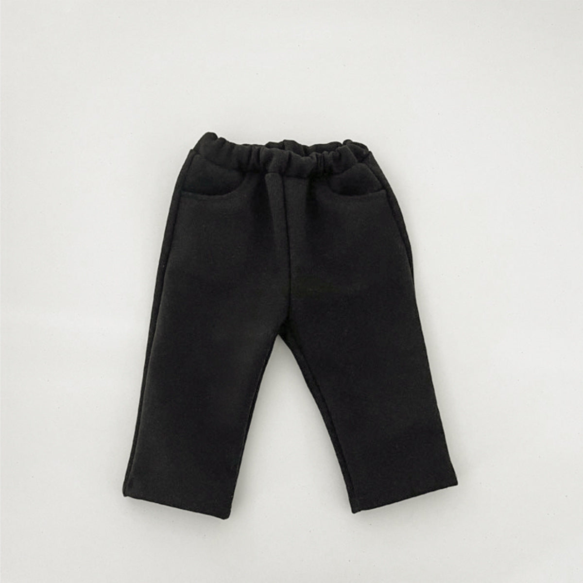 Baby Boy And Girl Solid Color Winter and Autumn Casual Thick Pants, MyKids-USA®, Trousers, MyKids-USA - Size/Age - 73 (6-9M) - Color - Black -  -  - TR2512251126-B.