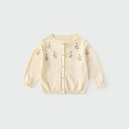 Arrival Autumn Baby Kids Girls Flowers Embroidered Pattern Long Sleeves Cardigan, MyKids-USA®, Cardigans, MyKids-USA -  -  -  -  -  -  - 