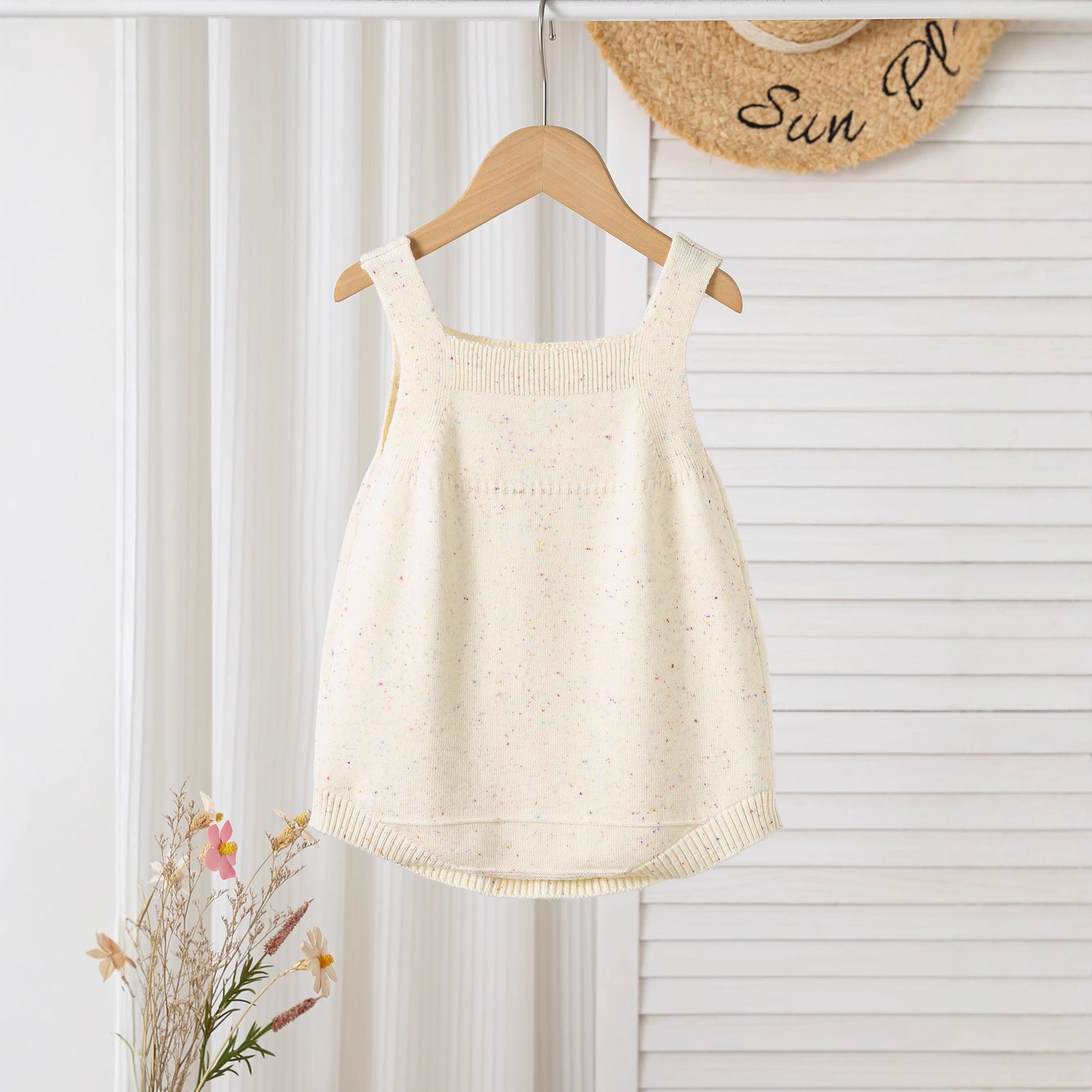 Autumn Arrival Baby Girls Cute Dots and Heart Pattern Sleeveless Strap Onesies, MyKids-USA®, Baby One-Pieces, MyKids-USA -  -  -  -  -  -  - 