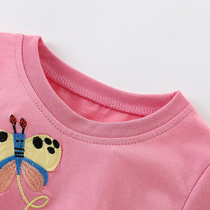 Summer Arrival Girls’ Flowers and Animals Pattern Short Sleeves T-shirt in European and American Style, MyKids-USA®, T-Shirts, MyKids-USA -  -  -  -  -  -  - 